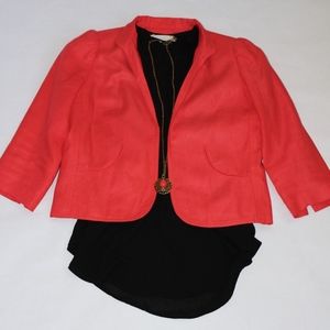 NWOT Smythe Les Vestes Red Open Crop Blazer
